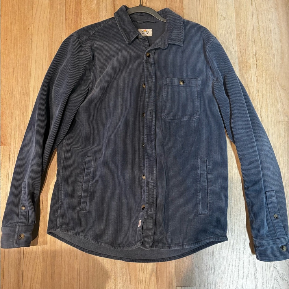 Marine Layer Navy Corduroy Shirt Jacket
